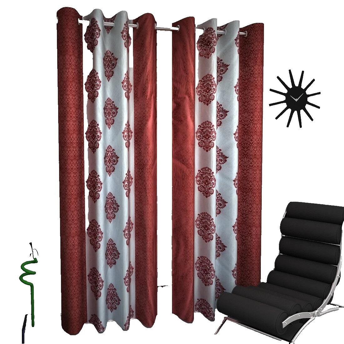 Abstract Window Door Curtains