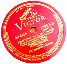 Arturo Toscanini - Symphony No 5 in C Minor (Beethoven) - Victor Record 15967