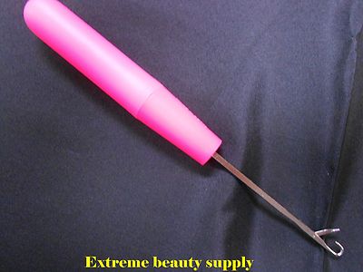 red micro braid  dread lock hair maintaning Latch Hook metal Crochet needle tool