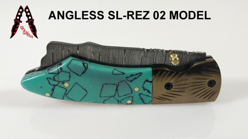 Pack Of 3 Luxury Angless Handmade Damascus Folding Knife Hunting Camping Lot 10 - Picture 14 of 22