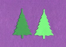CHRISTMAS TREE 10 die cuts scrapbook cards
