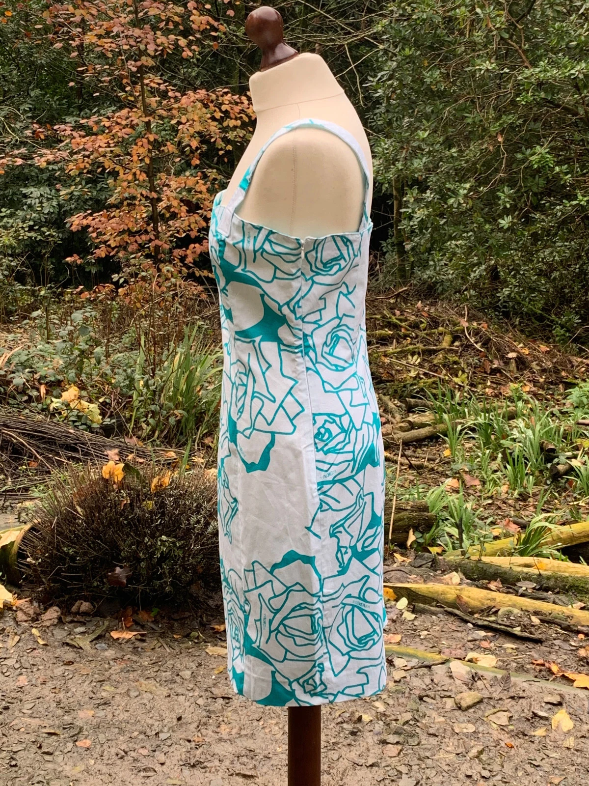 Abito donna VJC Versace floreale cotone elastan UK 18 EU 46