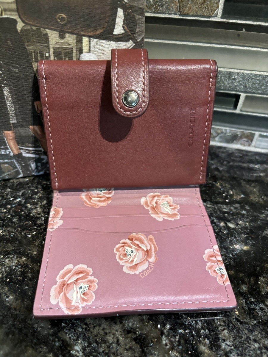 Coach 1941 Trifold Wallet Glovetanned Leather 58851 Bordeaux