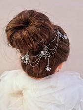 Spider hair accessories wedding, Spider hair clip, Gothic hair accessories bride