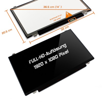 Écran LED 14" Glossy Pour HP EliteBook 8470P – Résolution 1366x768, Neuf