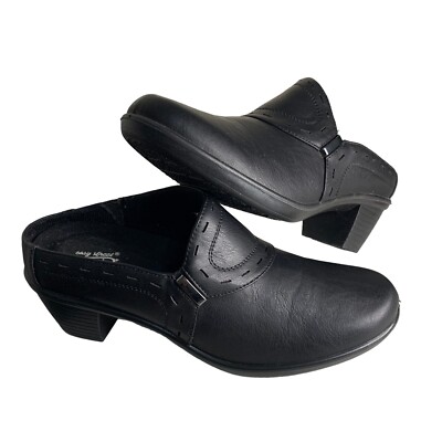 Easy Street Comfort Wave Women s Shoes Mules Clogs Slip On Size 8.5 M Black 
