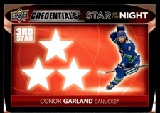 Conor Garland 2021-22 Upper Deck Credentials Stars of the Night - Third Star