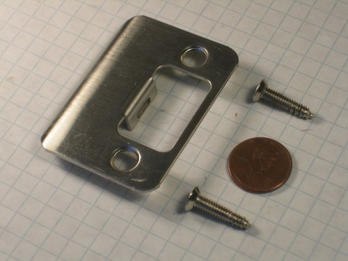 ARROW #303-630 LOCK STRIKE, SATIN STAINLESS STEEL, 2-1/4" HEIGHT, 1-5/8" WIDTH - Picture 3 of 3
