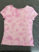 Gap kids Girls pink tie-dye ruffle T-shirt. XXL 14-16 Plus. Back To School