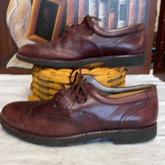 SAOLA Scarpe Rockport tacco 1 2 pollice bordeaux vestito oxfords suole gomma