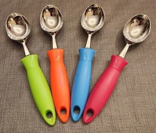 New! Ice Cream Scoop/Scooper Orange Metal Plastic Handle Bradshaw International 