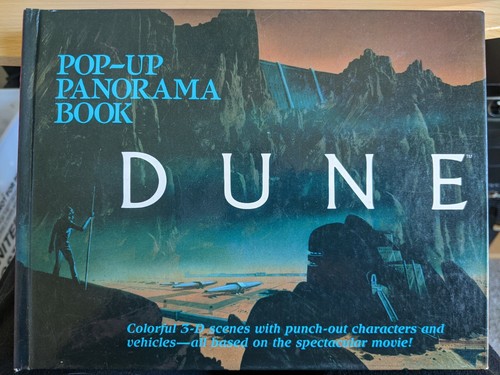 Dune Pop-Up Panorama Book Dune, 1984, First Edition, Unpunched Good Condition