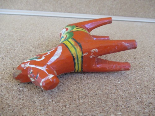 Vintage Akta Dala Hemslojd Hand Painted Swedish Dala a Carrier of Light Horse 3" - Picture 11 of 13