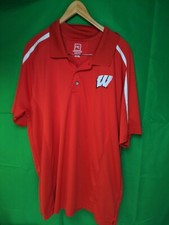 University of Wisconsin Badgers Pro Edge Polo Embroidered NCAA XL