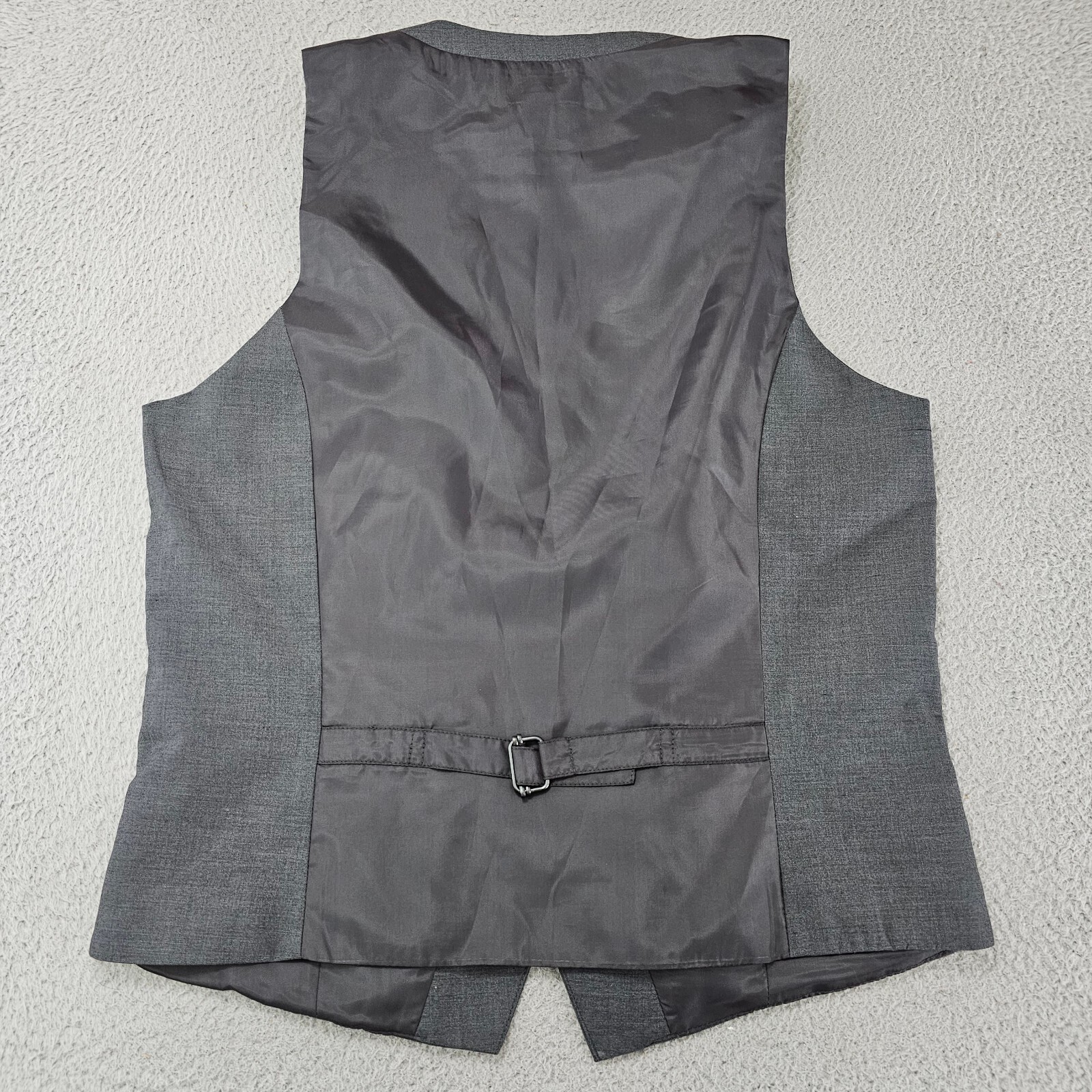 H&M Vest Mens Size 40R Grey Suit Stretch 5 Button Front Sleeveless