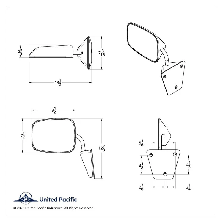 Chevy/GMC 1973-1991: espejo retrovisor de puerta (derecho o derecho, acero inoxidable) - cada uno Foto 3 de 4