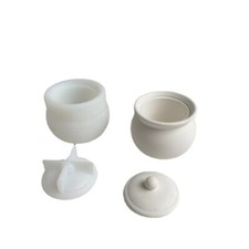 Jar Silicone Storage Bottle with Lid Resin Moulds Jewelry Container Moulds