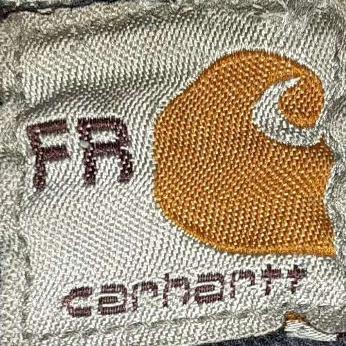 1 Authentic Carhartt FR Tag Patch With Glue FLAME RESISTANT  (1.5inx1.5in)Glue On