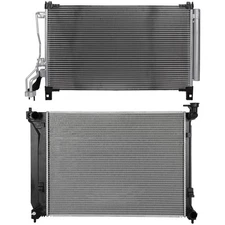 Aluminum Radiator & AC Condenser Cooling Kit For 2015-2018 Hyundai Sonata