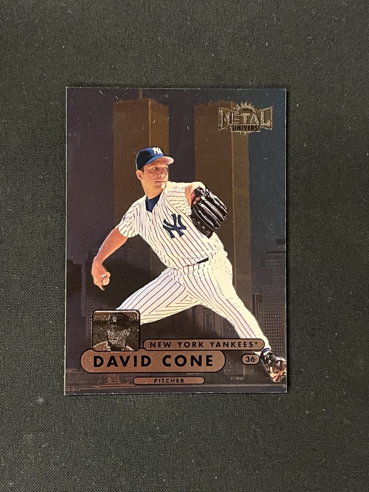 1998 Metal Universe David Cone Minty Sharp #114 Twin Towers