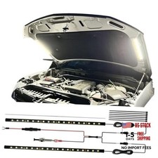 2PCS Under Hood LED Light Kit 2-in-1 Underhood Work Light Waterproof LED white