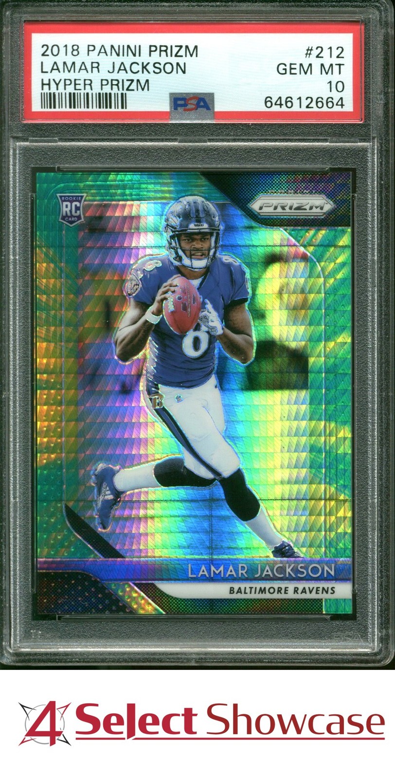 Lamar Jackson Panini Prizm #212 Hyper Prizm