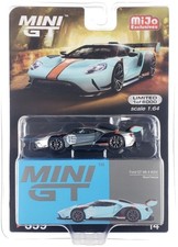 Inseguimento! Modellino auto Mini GT 1:64 Ford GT MK II #15 blu arancione pressofuso MGT00359