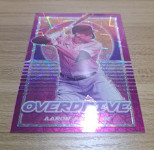 2021 Panini Chronicles Overdrive Aaron Judge Purple Velocity Prizm #18 Yankees