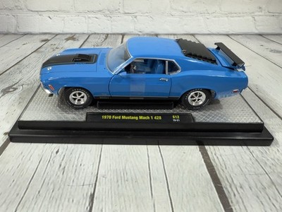 CASTLINE 1970 Blue Ford Mustang Mach 1 428 1:64 Scale Die-cast VGC!