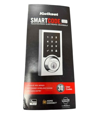 Kwikset Smartcode 916 Touchscreen Keyless Entry Deadbolt Chrome 99160-043