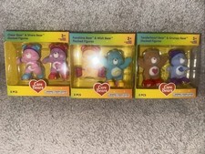 Care Bears Flocked Mini Figures Set of 6 lot of 3 boxes Roller Skating