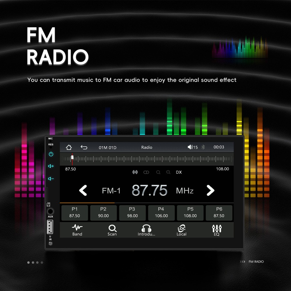 DAB+fotocamera doppia 2 DIN MP5 7 pollici autoradio Apple Carplay Android auto USB foto 4