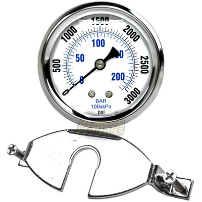 #ad #ad 1 4quot; NPT Pressure Gauge Mounting Bracket with 2.5quot; Liquid Gauge 3000 PSI Max $29.95