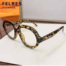 Men Women Anti Blue Light Oval Eyeglasses Classic Retro Clear Lens Glasses Frame