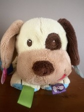 Taggies Puppy Dog Tag n Play Pals Plush Baby Stuffed Toy Rattles 9 Inches