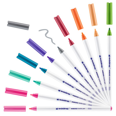 EDDING Textilmarker T-Shirt Marker Textilstift 4600 Farbe wählbar