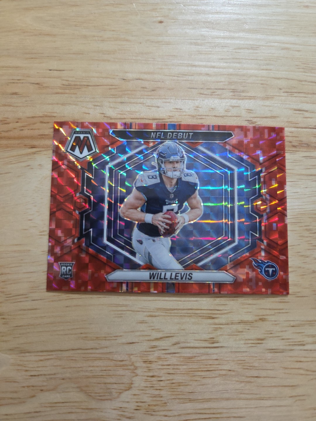 2023 Mosaic WILL LEVIS Red Camo Prizm NFL Debut #ND-4 Rookie SP