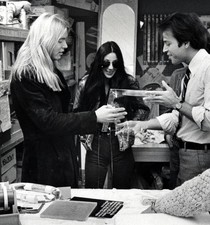 Gregg Allman Cher at Mr Bigelow's designer Plexiglas shop Wisconsi- Old Photo 11