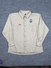 The North Face Goodwill Games Beige Button Shirt XXL Vintage Outdoor Workwear