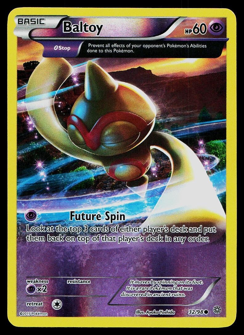 Pokemon Card Ancient Origins Baltoy 32/98 Common Reverse Holo