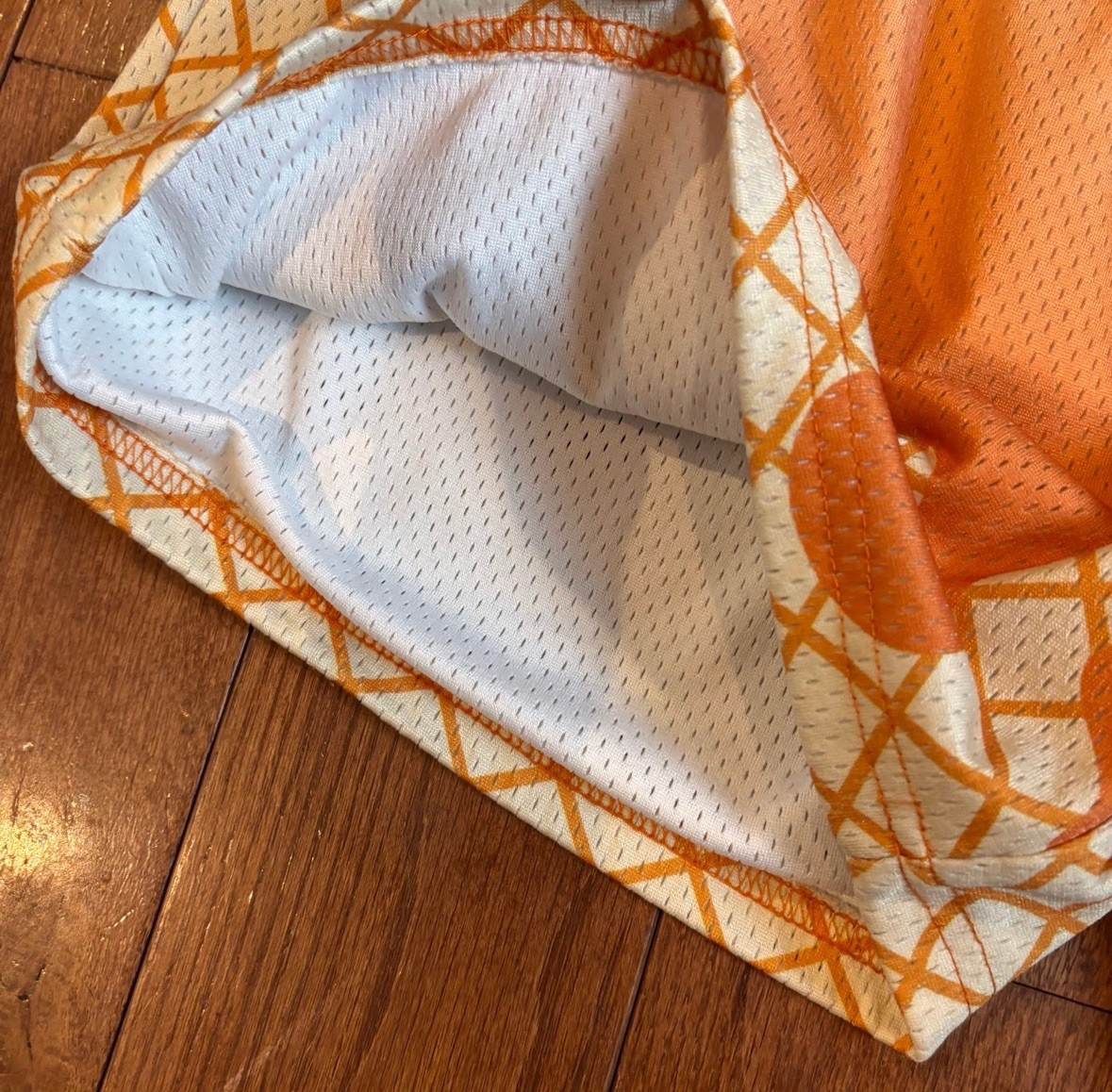 Mens Baseball Lifestyle 101 Creamsicle Mesh Shorts Orange White sz M