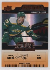 2022 Upper Deck Credentials Debut Ticket Access Orange /149 Marco Rossi #186 0i6