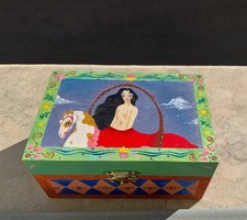Hand-Painted wooden jewelry box