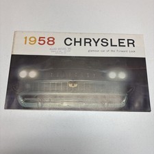 Original 1958 Chrysler New Yorker Saratoga Windsor Sales Brochure Catalog