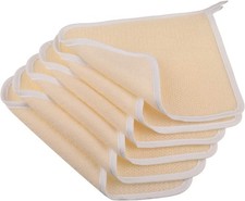 6 Pack Exfoliating Wash Cloths for Body Scrub and Face Clean, Dual-Sided Wash To