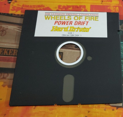 Power Drift / Hard Drivin (1990) Commodore 64 (Disk) works 8-bit classic C64
