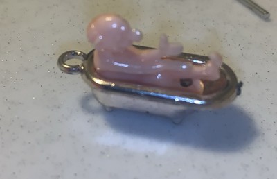 Vtg Eppy Old Man Bath Tub Cracker Jack Gumball Prize Toy Charm HK Furniture Prem