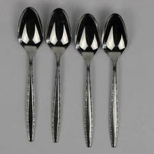 Lot of 4 Place Oval Spoons 7 1/8" International Decorator Fascination Stainless