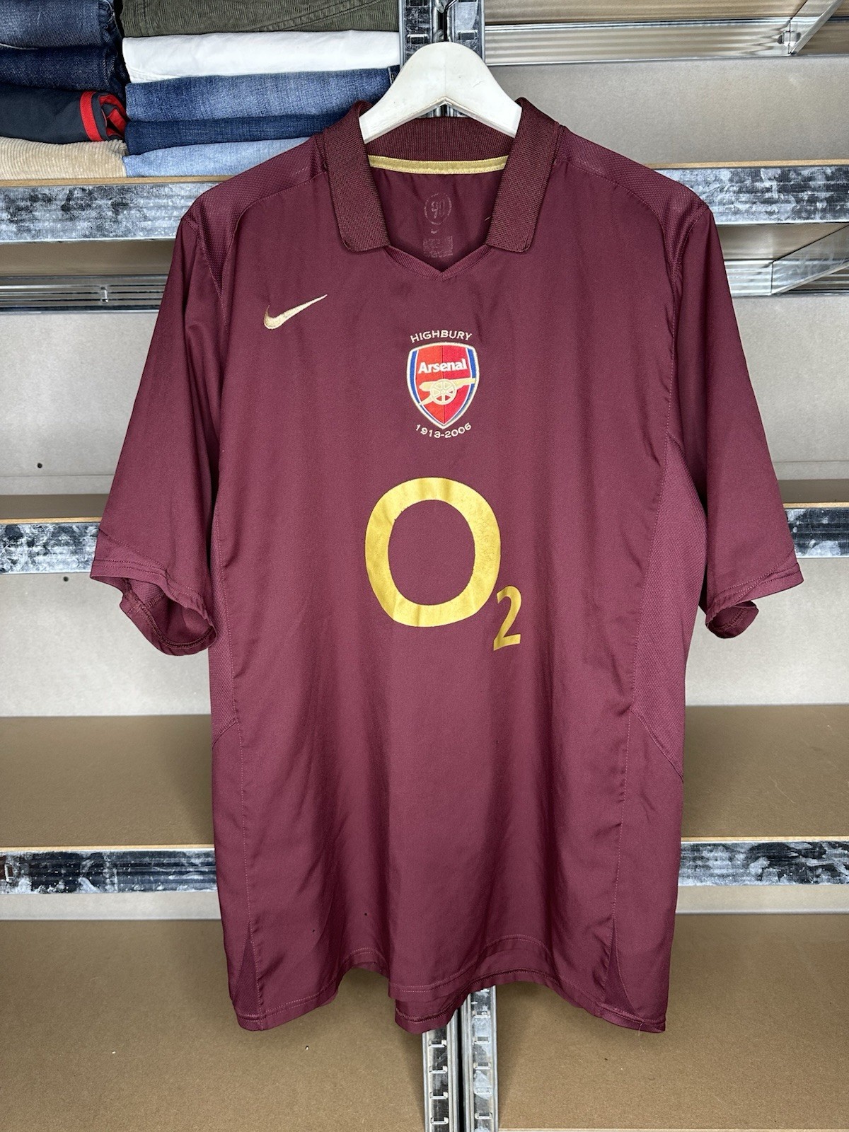 Arsenal Highbury 2005/06 Nike Home Jersey O2 Men’s XL 1913–2006 Maroon