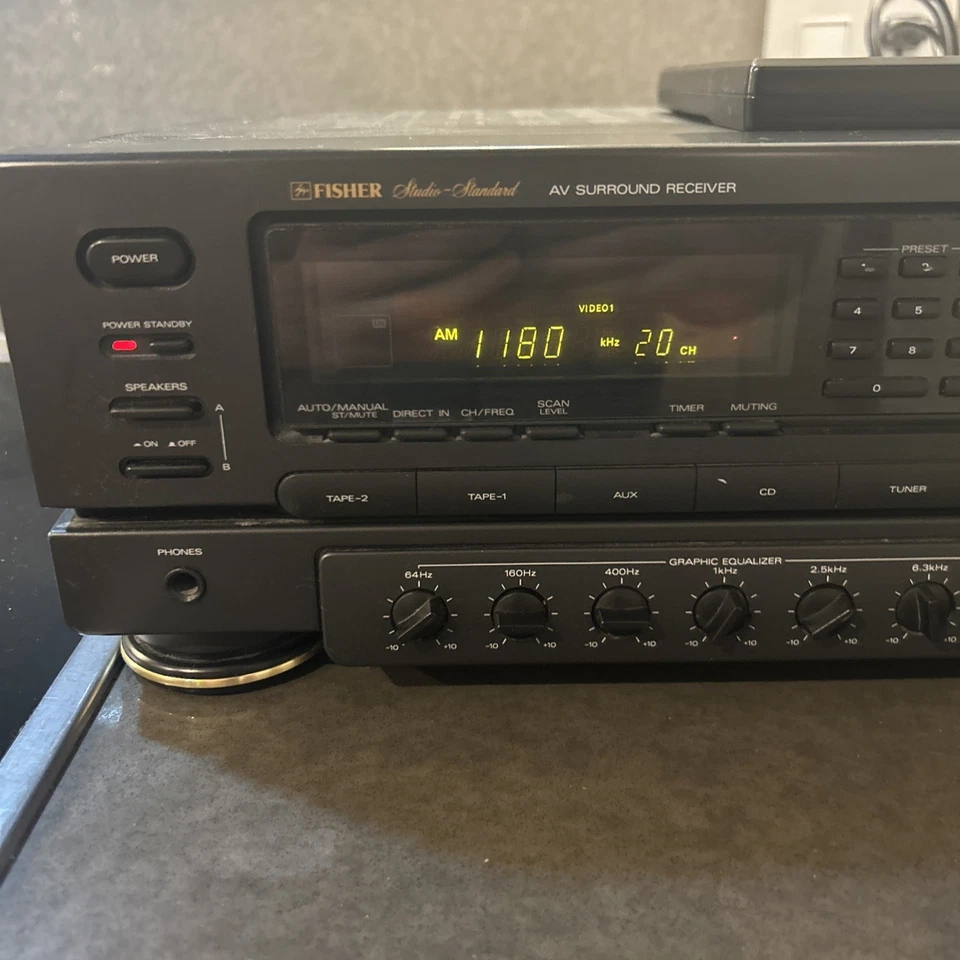 Fisher RS-636 Stereo Receiver  Vintage Hi-Fi Audio Dolby Surround Tested W/Remot - Image 2 of 4